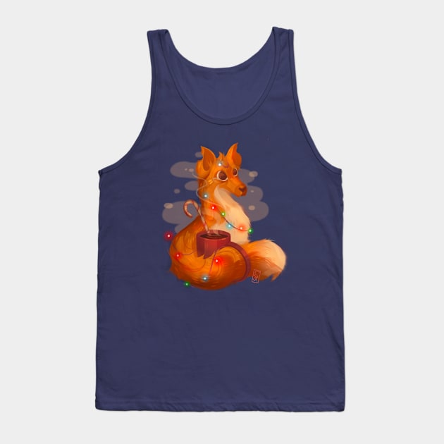 Holiday Fox Tank Top by Claire Lin